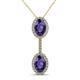 1 - Zaneta Iolite and Diamond Halo Slider Pendant 