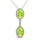 1 - Zaneta Peridot and Diamond Halo Slider Pendant 