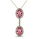1 - Zaneta Rhodolite Garnet and Diamond Halo Slider Pendant 