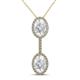 1 - Zaneta White Sapphire and Diamond Halo Slider Pendant 