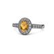 1 - Olea Oval Cut Citrine and Diamond Engagement Ring 