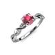 4 - Mayra Desire Rhodolite Garnet and Diamond Engagement Ring 