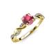 4 - Mayra Desire Rhodolite Garnet and Diamond Engagement Ring 