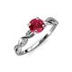 4 - Mayra Desire Ruby and Diamond Engagement Ring 