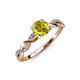 4 - Mayra Desire Yellow and White Diamond Engagement Ring 