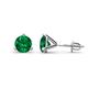 1 - Pema 6mm (1.44 ctw) Emerald Martini Solitaire Stud Earrings 