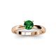 2 - Adsila Emerald Solitaire Engagement Ring 