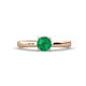 1 - Annora Emerald Solitaire Engagement Ring 