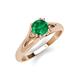 4 - Adira 6.00 mm Round Emerald Solitaire Engagement Ring 