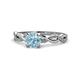 1 - Mayra Desire Aquamarine and Diamond Engagement Ring 