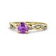 1 - Mayra Desire Amethyst and Diamond Engagement Ring 