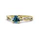 1 - Mayra Desire Blue and White Diamond Engagement Ring 