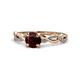 1 - Mayra Desire Red Garnet and Diamond Engagement Ring 