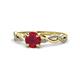 1 - Mayra Desire Ruby and Diamond Engagement Ring 