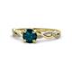 1 - Mayra Desire London Blue Topaz and Diamond Engagement Ring 