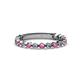 1 - Ashlyn 1.80 mm Pink Sapphire and Diamond 3/4 Eternity Band 