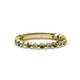 1 - Ashlyn 1.80 mm Green Garnet and Diamond 3/4 Eternity Band 