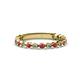 1 - Ashlyn 1.80 mm Ruby and Diamond 3/4 Eternity Band 