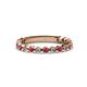 1 - Ashlyn 1.80 mm Ruby and Diamond 3/4 Eternity Band 