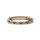 1 - Ashlyn 1.80 mm Green Garnet and Diamond 3/4 Eternity Band 