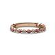 1 - Ashlyn 1.80 mm Rhodolite Garnet and Diamond 3/4 Eternity Band 