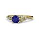 1 - Katelle Desire Blue Sapphire and Diamond Engagement Ring 
