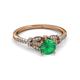 3 - Katelle Desire Emerald and Diamond Engagement Ring 