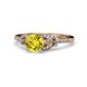 1 - Katelle Desire Yellow and White Diamond Engagement Ring 