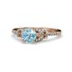 1 - Katelle Desire Aquamarine and Diamond Engagement Ring 