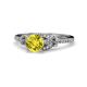 1 - Katelle Desire Yellow and White Diamond Engagement Ring 