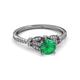 3 - Katelle Desire Emerald and Diamond Engagement Ring 