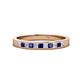 1 - Aaryn 2.00 mm Blue Sapphire and Diamond 11 Stone Wedding Band 