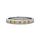 1 - Aaryn 2.00 mm Citrine and Diamond 11 Stone Wedding Band 