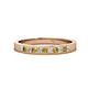 1 - Aaryn 2.00 mm Citrine and Diamond 11 Stone Wedding Band 
