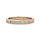 1 - Aaryn 2.00 mm Peridot and Diamond 11 Stone Wedding Band 
