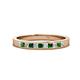 1 - Aaryn 2.00 mm Green Garnet and Diamond 11 Stone Wedding Band 