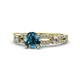 1 - Senna Desire Blue and White Diamond Engagement Ring 
