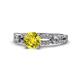 1 - Senna Desire Yellow and White Diamond Engagement Ring 