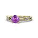 1 - Senna Desire Amethyst and Diamond Engagement Ring 