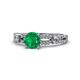 1 - Senna Desire Emerald and Diamond Engagement Ring 