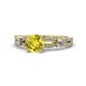 1 - Senna Desire Yellow and White Diamond Engagement Ring 
