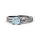 1 - Kelis Desire Aquamarine and Diamond Engagement Ring 