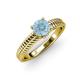 4 - Kelis Desire Aquamarine and Diamond Engagement Ring 