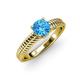 4 - Kelis Desire Blue Topaz and Diamond Engagement Ring 