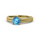 1 - Kelis Desire Blue Topaz and Diamond Engagement Ring 