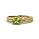 1 - Kelis Desire Peridot and Diamond Engagement Ring 