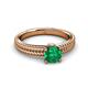 3 - Kelis Desire Emerald and Diamond Engagement Ring 