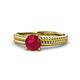 1 - Kelis Desire Ruby and Diamond Engagement Ring 