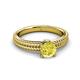 3 - Kelis Desire Yellow and White Diamond Engagement Ring 