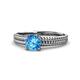 1 - Kelis Desire Blue Topaz and Diamond Engagement Ring 